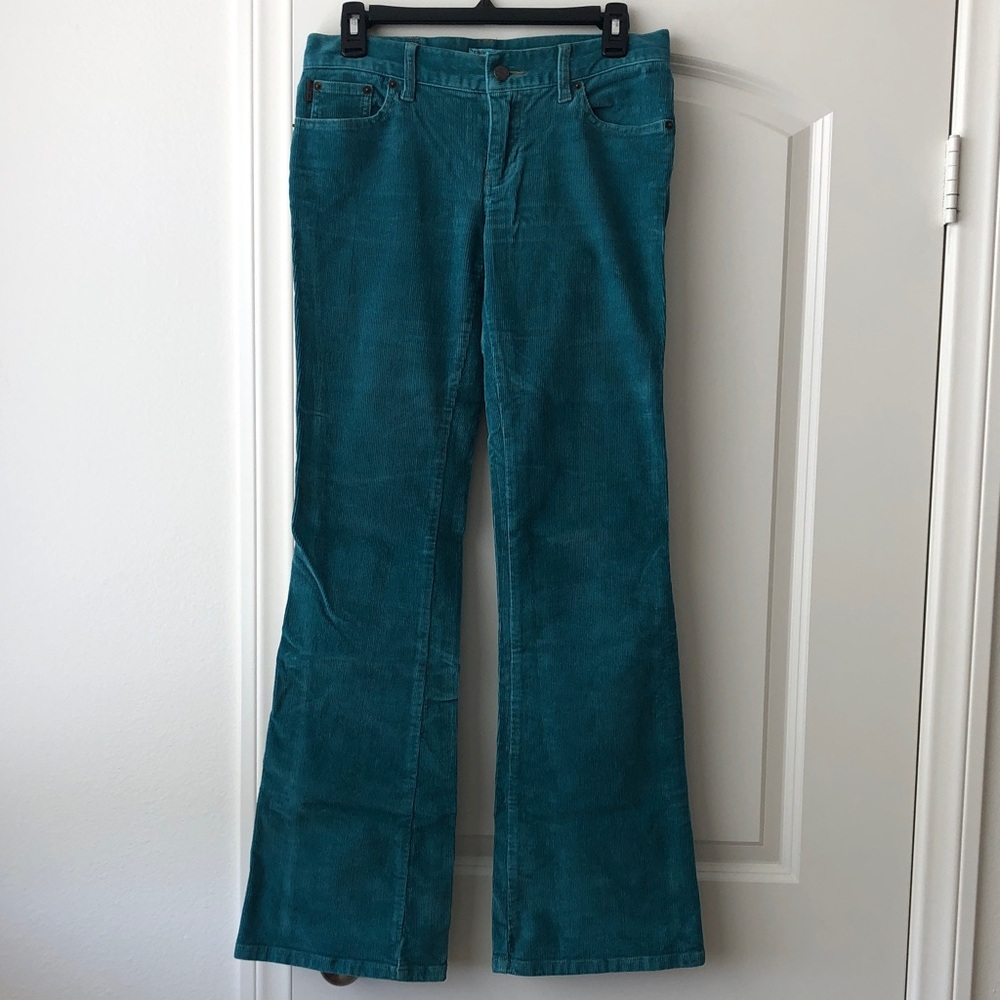 Hollister Teal Wide-Leg Corduroy Pants